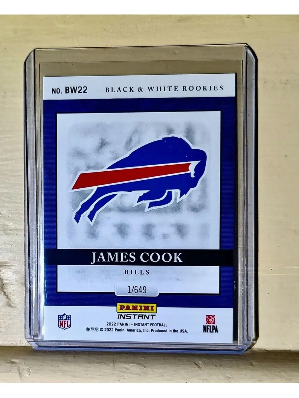 James Cook 2022 Panini NFL Black & White Rookies #22 Football Card 1 of 649